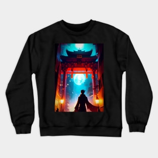 The Man Standing Japanese Torii Gate. Crewneck Sweatshirt